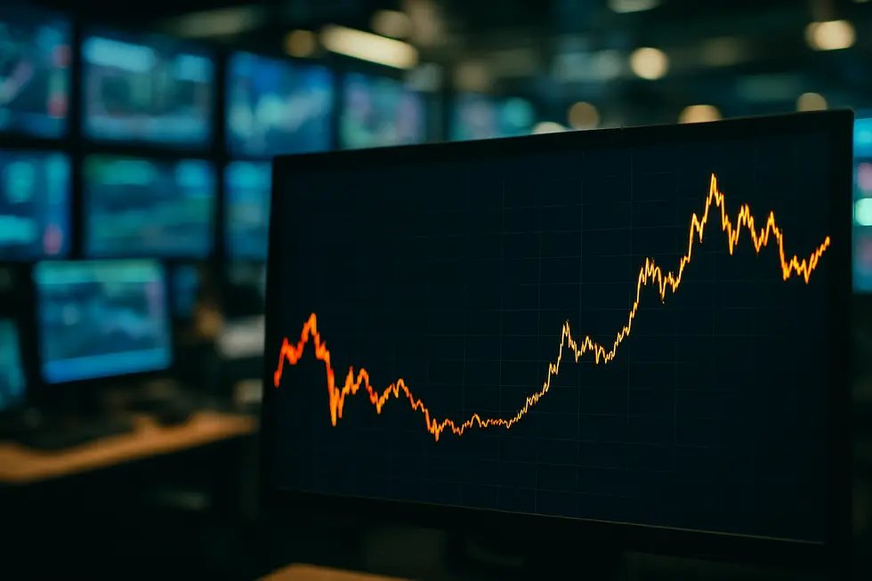 A graph illustrating Bitcoin’s historic price fluctuations.