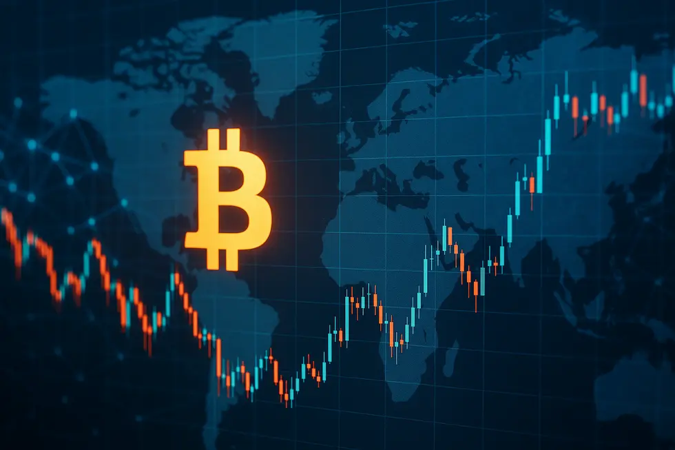 The impact of geopolitical tensions on Bitcoin’s price chart.