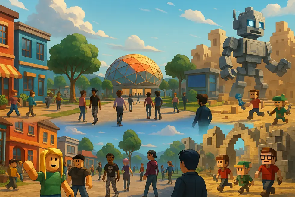 Visual representation of leading metaverse platforms thriving in a digital realm.