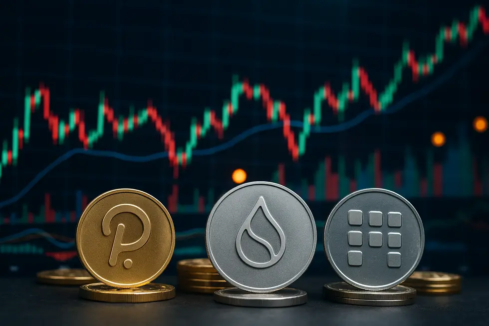 Various altcoins highlighted for their market movements and growth potential.